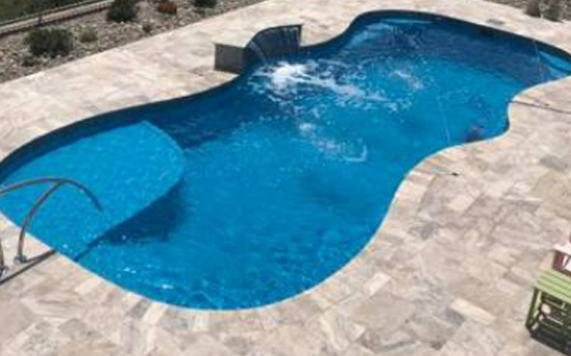 Coral Sea Lounger fiberglass pool sales